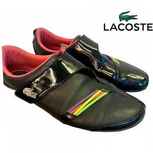 Lacoste Hook-and-loop fastener Sneakers black casual look Sz 9